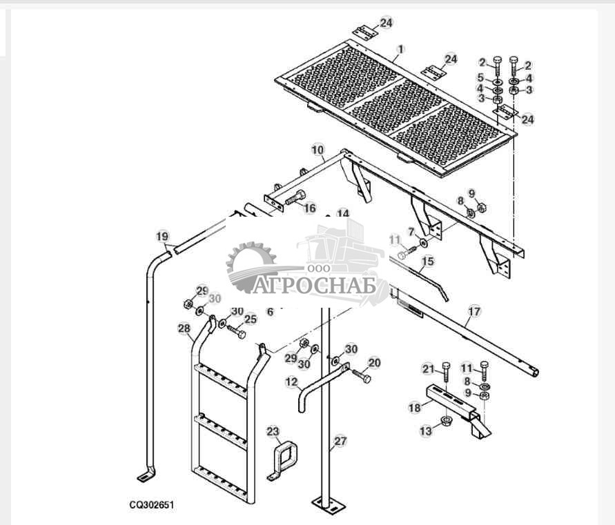 Платформа к зерновому бункеру 